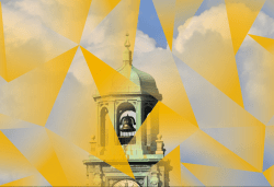 TU Clock Tower with Towson colors