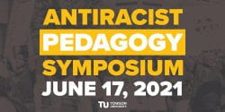 Banner with Antiracist Pedagogy Symposium
