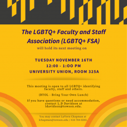 Yellow background with the tigers' signs (with black background) on the top for university branding purposes. There are two rainbow-like shapes at the bottom of the flyer.