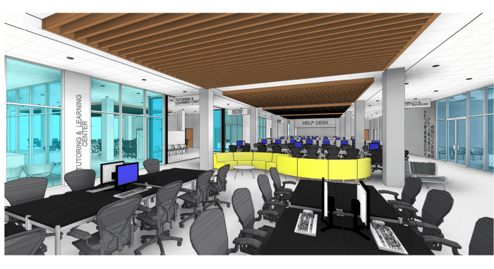 Rendering of the Academic Commons
